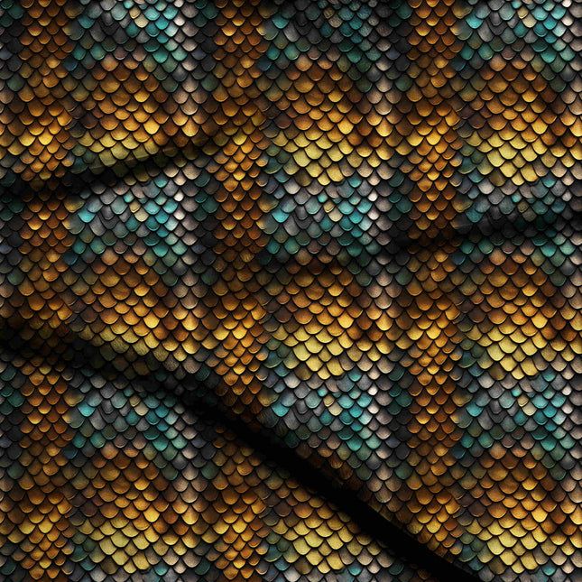 antique gold animal digital print fabric texture — fine scale closeup