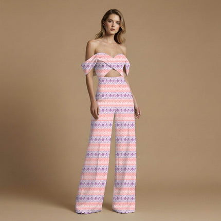 lilac purple ethnic all-over print pattern — medium scale repeat layout