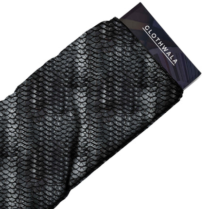 jet black animal all-over print pattern — fine scale repeat layout