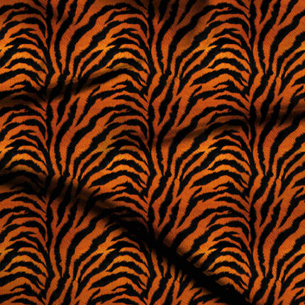 saffron orange animal digital print fabric texture — large scale closeup
