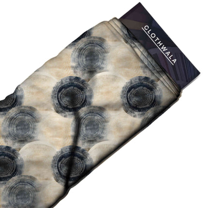 ivory cream abstract all-over print pattern — large scale repeat layout