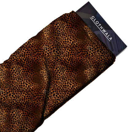 burnt sienna animal all-over print pattern — fine scale repeat layout