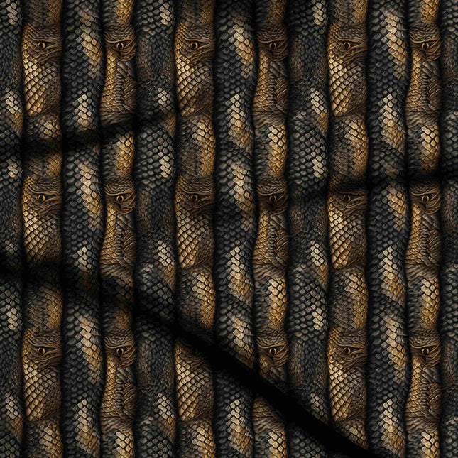 dark brown animal digital print fabric texture — medium scale closeup