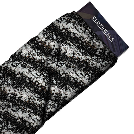jet black animal all-over print pattern — fine scale repeat layout