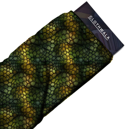 forest green animal all-over print pattern — medium scale repeat layout