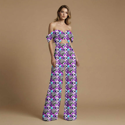 electric purple animal all-over print pattern — large scale repeat layout