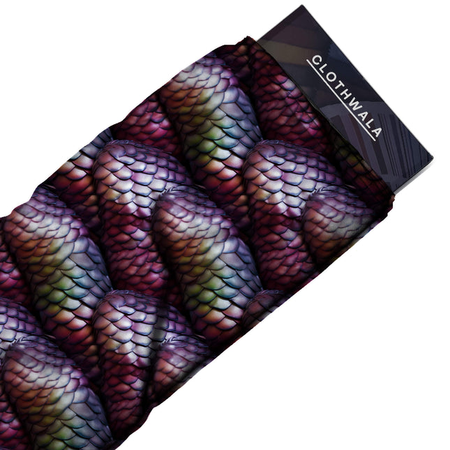 amethyst purple animal print fabric draped — trousers styling