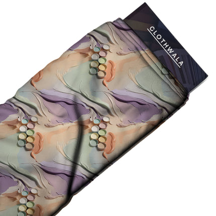dusty lavender abstract all-over print pattern — medium scale repeat layout