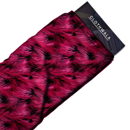 fuchsia pink abstract all-over print pattern — large scale repeat layout