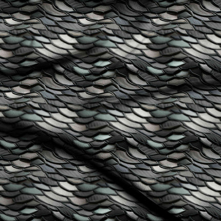 jet black animal digital print fabric texture — medium scale closeup
