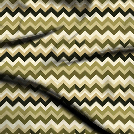 olive green geometric print fabric draped — saree blouse styling