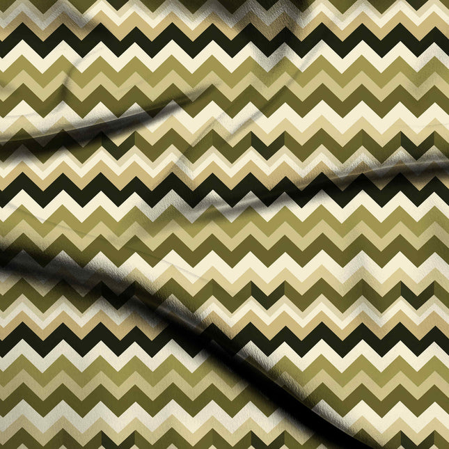 olive green geometric print fabric draped — saree blouse styling