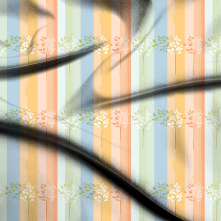 dusty rose floral digital print fabric texture — medium scale closeup