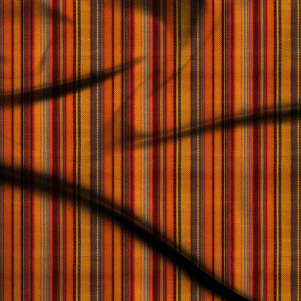 marigold yellow stripes digital print fabric texture — fine scale closeup