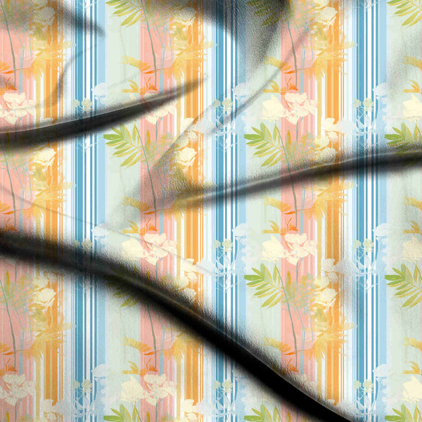 Dusty Rose Soft Watercolor Florals Print Fabric