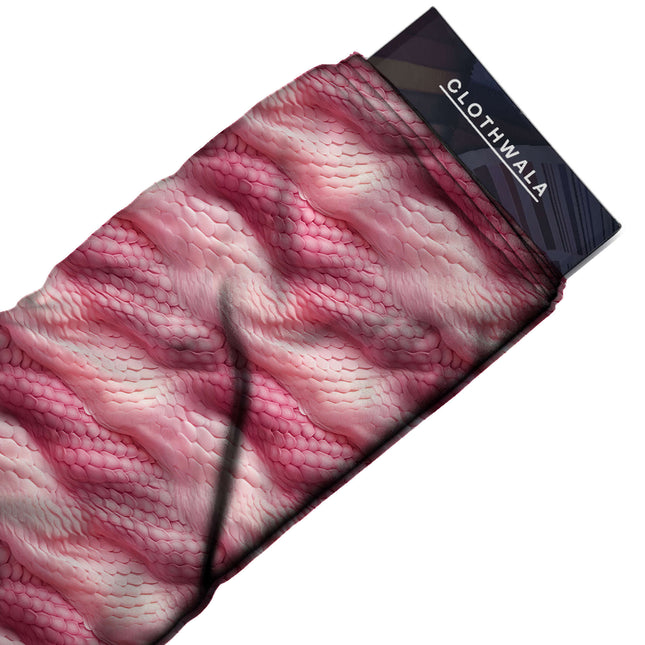 rose pink animal print fabric draped — saree styling
