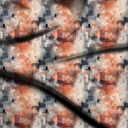 burnt sienna abstract all-over print pattern — large scale repeat layout