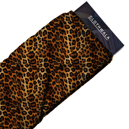golden tan animal all-over print pattern — medium scale repeat layout