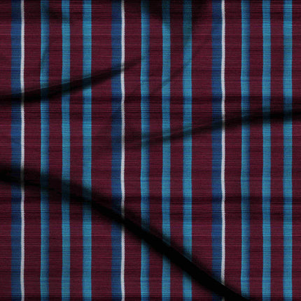 claret red stripes digital print fabric texture — medium scale closeup