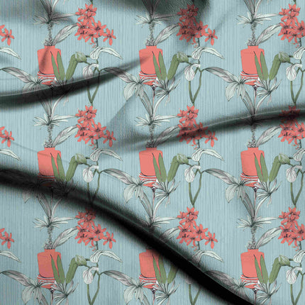 dusty rose floral print fabric draped — maxi dress styling
