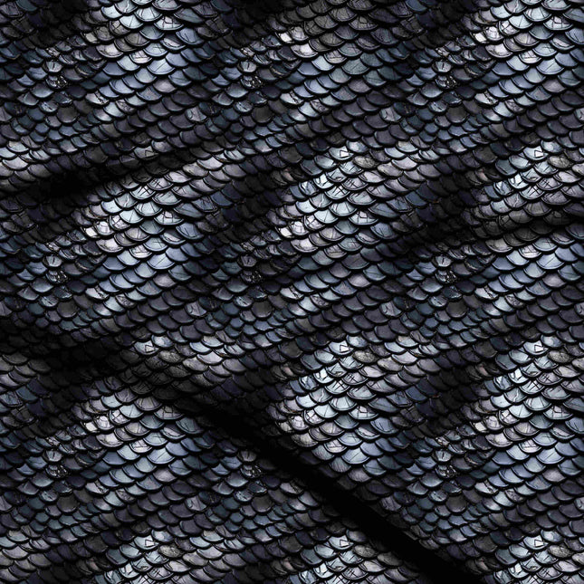 jet black animal digital print fabric texture — fine scale closeup