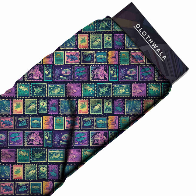 deep indigo other print fabric draped — kaftan styling