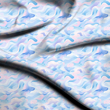 sky blue abstract all-over print pattern — medium scale repeat layout