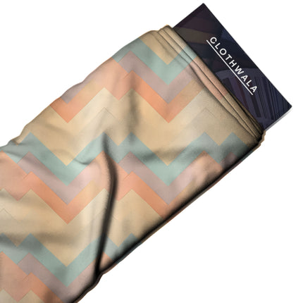 pale peach geometric fabric detail — textured finish digital print closeup