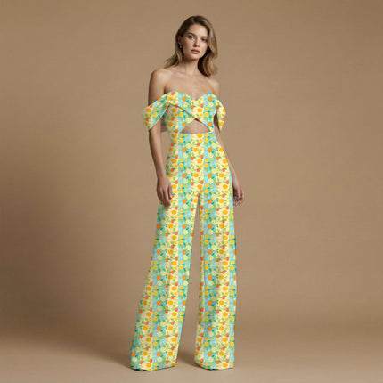 seafoam green floral all-over print pattern — medium scale repeat layout