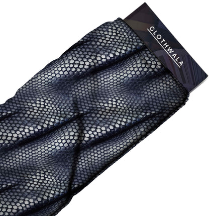 ink black animal fabric detail — glossy finish digital print closeup