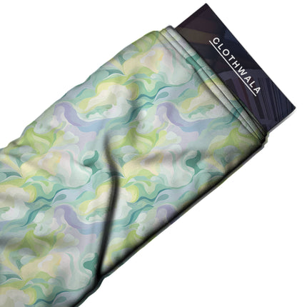 seafoam green abstract all-over print pattern — medium scale repeat layout