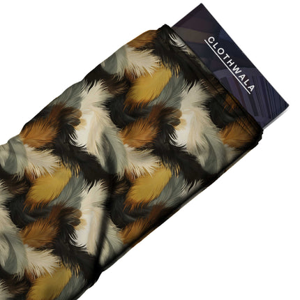 jet black animal all-over print pattern — medium scale repeat layout