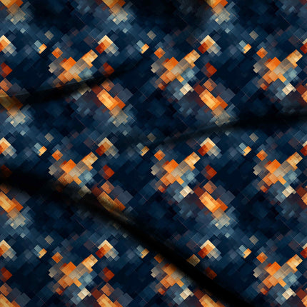 midnight blue geometric all-over print pattern — medium scale repeat layout
