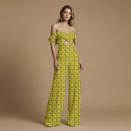 mustard yellow floral print fabric draped — saree blouse styling
