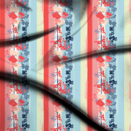 dusty rose floral fabric detail — digital print closeup