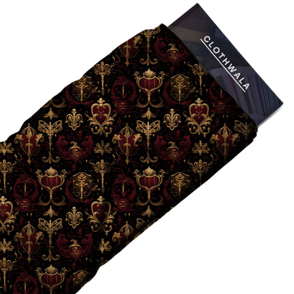 burnished gold other fabric detail — glossy finish digital print closeup