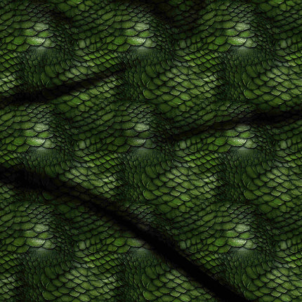 forest green animal digital print fabric texture — medium scale closeup