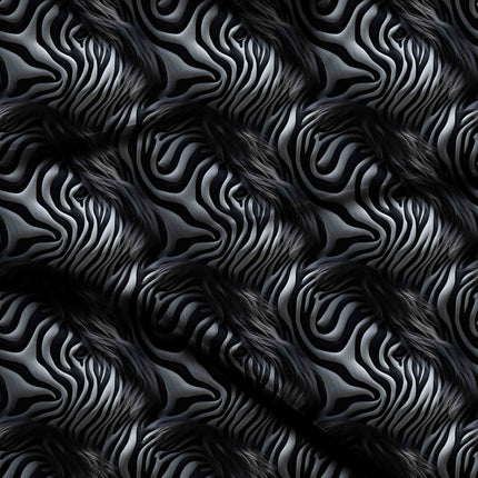 charcoal black animal digital print fabric texture — large scale closeup