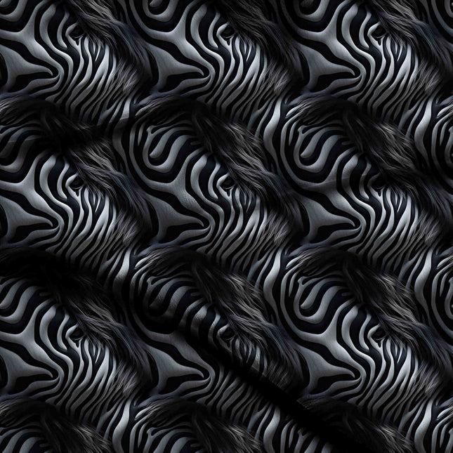 charcoal black animal digital print fabric texture — large scale closeup