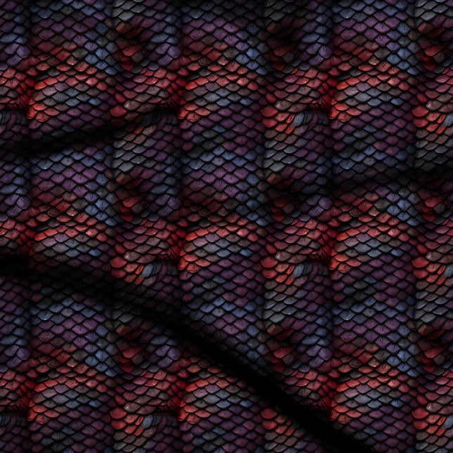 claret red animal digital print fabric texture — medium scale closeup
