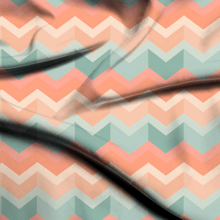 peach geometric all-over print pattern — medium scale repeat layout