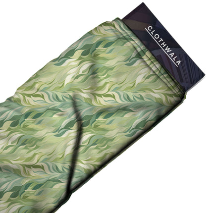 sage green abstract all-over print pattern — medium scale repeat layout