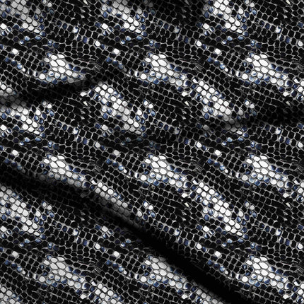 jet black animal digital print fabric texture — medium scale closeup