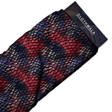 crimson animal all-over print pattern — fine scale repeat layout