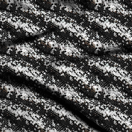 jet black animal digital print fabric texture — fine scale closeup