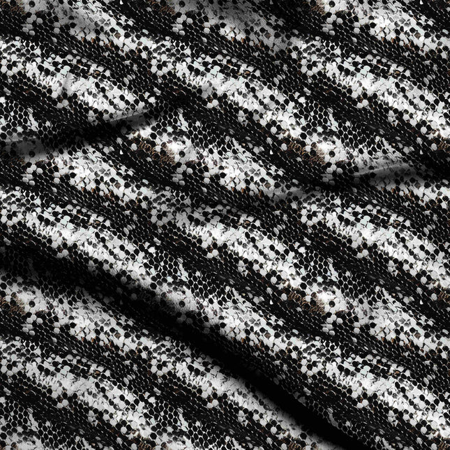 jet black animal digital print fabric texture — fine scale closeup