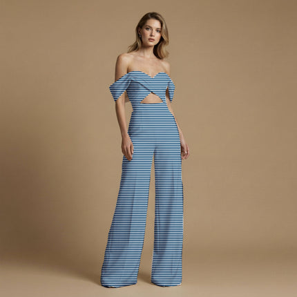 navy blue stripes all-over print pattern — medium scale repeat layout