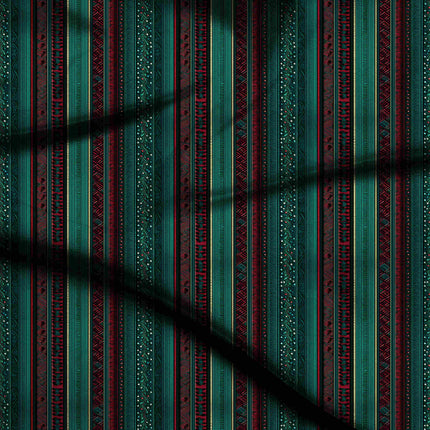 forest green stripes digital print fabric texture — medium scale closeup