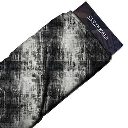 jet black abstract all-over print pattern — medium scale repeat layout