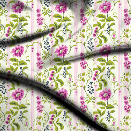 ivory cream floral fabric detail — textured finish digital print closeup